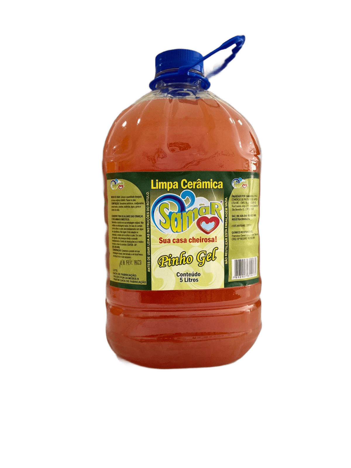 Limpa Cerâmica Samar - Pinho Gel - 5 Litros
